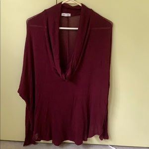 MAROON LONG SLEEVE SWEATER // URBAN OUTFITTERS